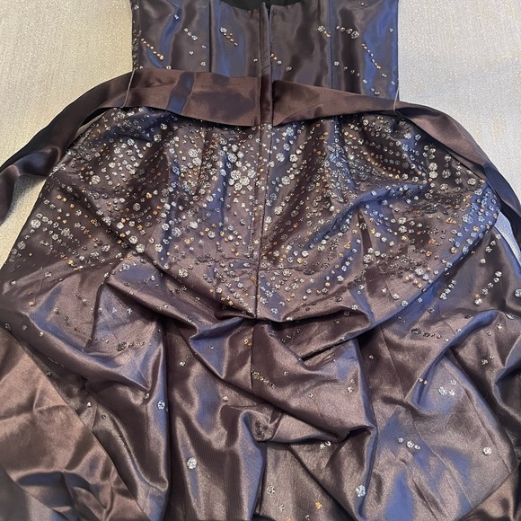 Vintage 80s Jessica McClintock Gunne Sax Prom Dress Strapless Metallic Gray sz3 - Picture 6 of 12